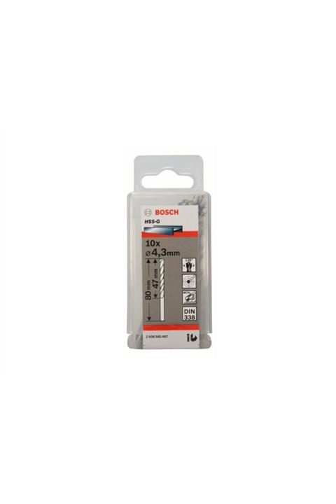 Bosch Gümüş Hss G Metal Matkap Ucu 4,3x80 mm 10 Lu Paket