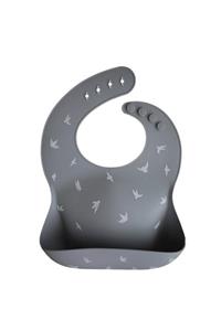 Mushie Silicone Bib Seagull Cadet - Silikon Önlük Koyu Martı Figürlü