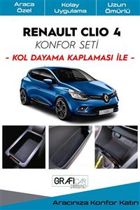 GRAFICAR DESIGN Renault Clio 4 Konfor Seti -iç Trim Kumaş Kadife Kaplama-izolasyon Amaçlı Ürün/kol Dayama Kaplamalı