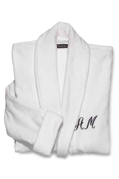 BROOKS BROTHERS Erkek Beyaz Renkli Pamuklu Sabahlık