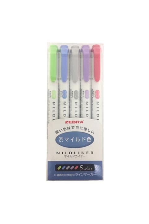 Zebra Mildliner Çift Taraflı Işaretleme Kalemi Soğuk Renkler Renkler Nc