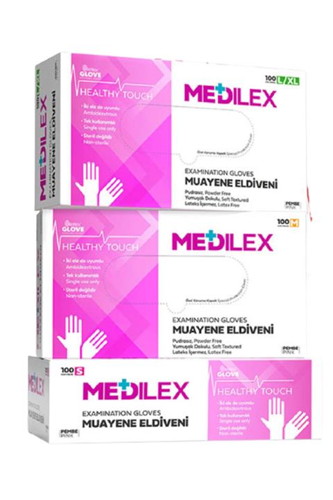 MEDİLEX Eldiven Pembe Medium 1x100 Adet