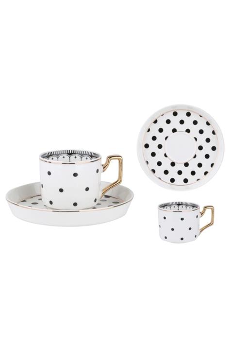 Lucky Art Point Porselen 6lı Fincan Takımı