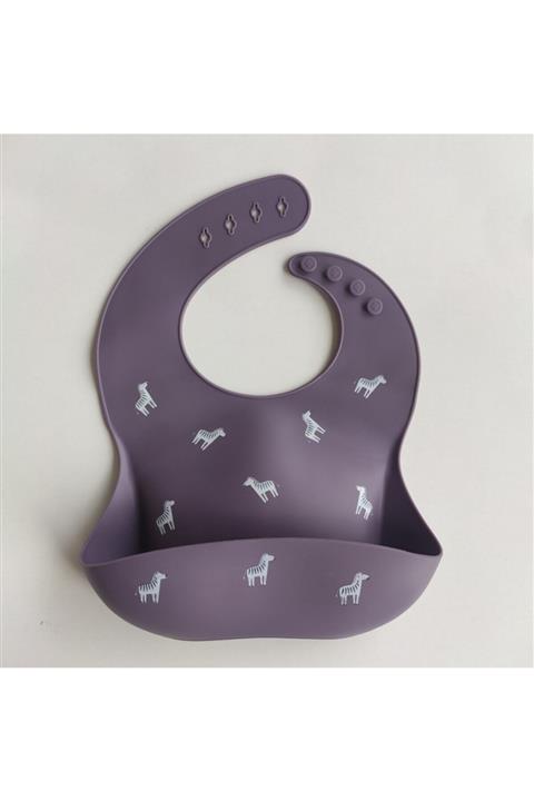 Hellolittleone Zebra Silikon Mama Önlüğü