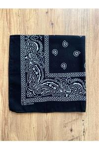 MCG AKSESUAR Unisex Siyah Etnik Desenli Bandana