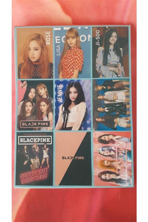 Panda Black Pink Defter-kitap-ajanda-telefon-tablet Sticker Seti