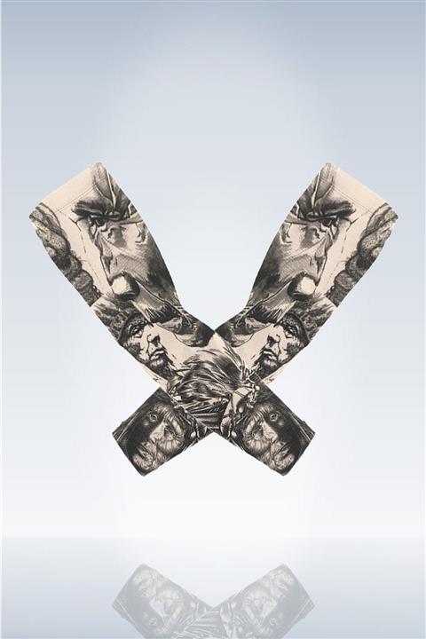 BP Tattoo Tomahawk Giyilebilir Dövme Çorap Tattoo (2'li Set)