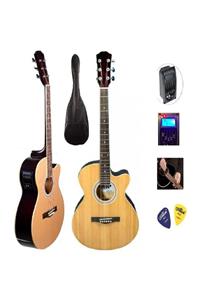 DESTAN MÜZİK Winzz Elektro Natural Akustik Gitar ( 5 Band Lcd Ekran Ekolayzer )