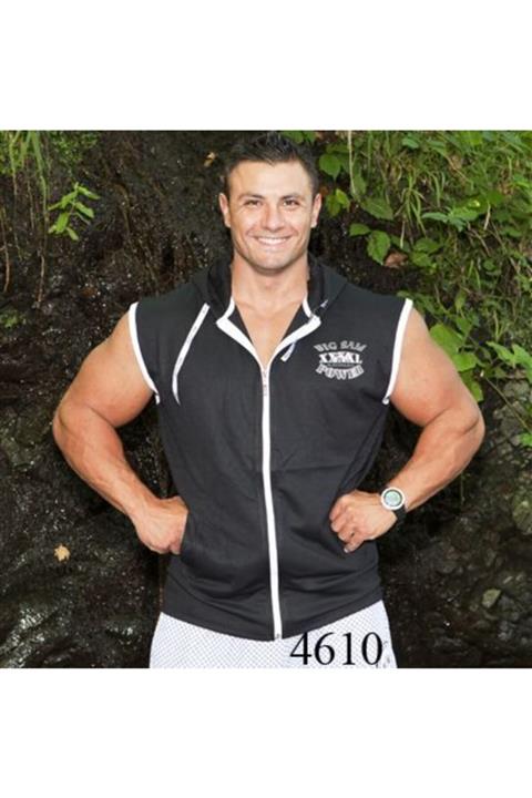 Big Sam Kapşonlu Sıfır Kol Yelek Antrenman Atleti 4610