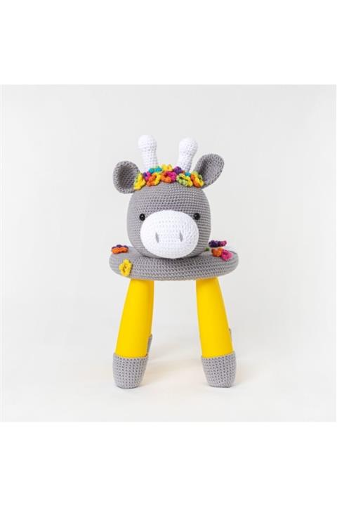 Gingerkid Amigurumi Çiçekli Zürafa Tabure