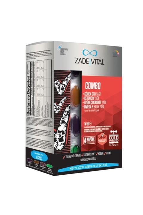 Zade Vital Combo Cardio 60 Yumuşak Kapsül