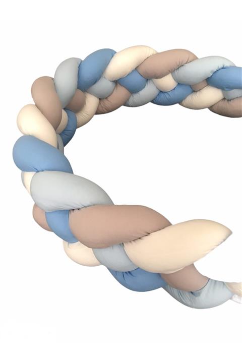 HUZURLUBEBEKLER 260 Cm Örgü Koruma 4'lü Örgü Beşik Yatak Kenar Koruyucu Yastık