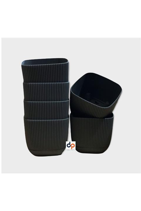 Damla Plastik Karasu Mercan Kare Saksı 1 No 0.27 Litre 6 Adet