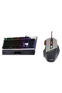 DTS Teknoloji Turbox Tr-k12 Tx10 Rgb Işıklı Metal Kasa Bilek Padli Gaming Klavye