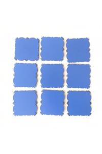 firdevsi hobi Magnet Ahşabı-7x7cm--mıklatıslı- 25 Adet- Mavi