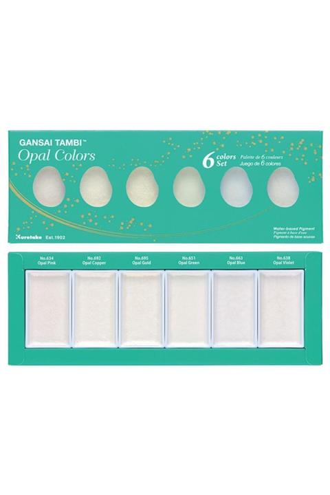 Zig Gansai Tambi Opal Inci Ve Sedef 6 Renk Sulu Boya Seti