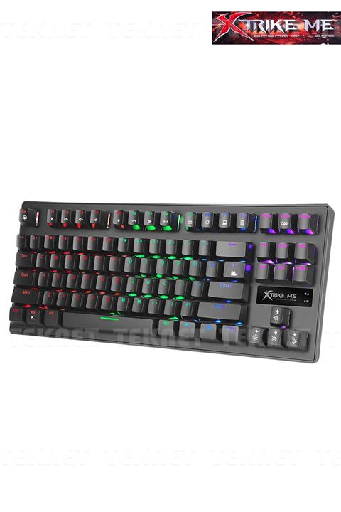 TEKNETSTORE Xtrike Mextrike Me Gk-980 Blue Switch Mekanik Rgb Işıklı Aydınlatmalı Usb Oyuncu Q Gaming Klavye