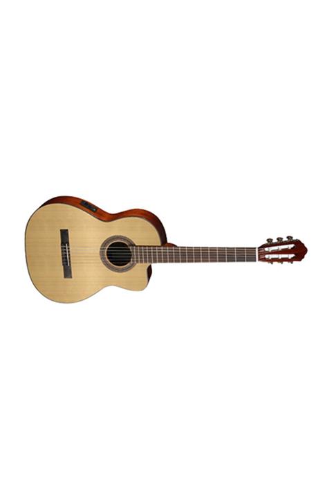 CORT Ac120ceop Elektro Klasik Gitar, Open Pore, Ladin Kapak,