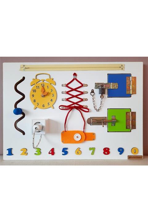 TinyHandyBoard Ahşap Aktivite Beceri Panosu Tahtası