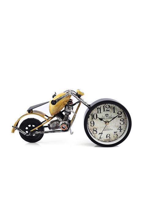 Chima Metal Sarı Motor Saat