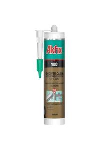 Akfix 100d Beyaz Duşakabin Silikonu Küf Tutmaz 310 ml