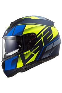 LS2 Vector Kripton Kapalı Kask (mat Mavi-neon Sarı) + Pinlock