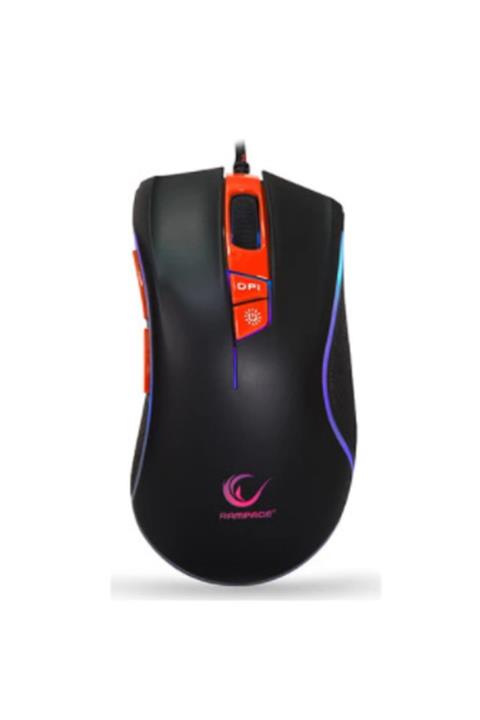 Sonia Rampage Smx-r9 Plus Usb Siyah/kırmızı 1000-4000dpi Rgb Işıklı Makrolu Oyuncu Mouse