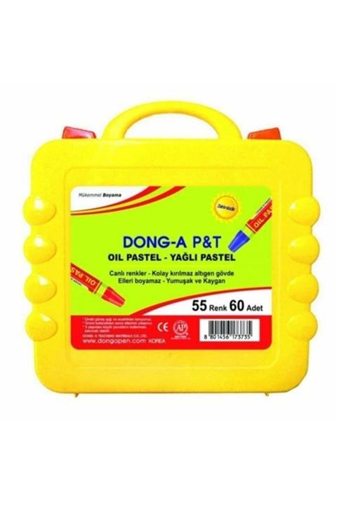DongA Toru Pastel Boya Plastik Çanta 55 Renk 60lı