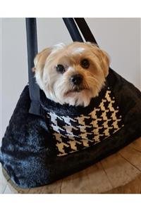 Bali Pets Design Çıkarılabilir Tabanlı Sert Çanta Yatak Olabilen Kürklü Köpek Çantası