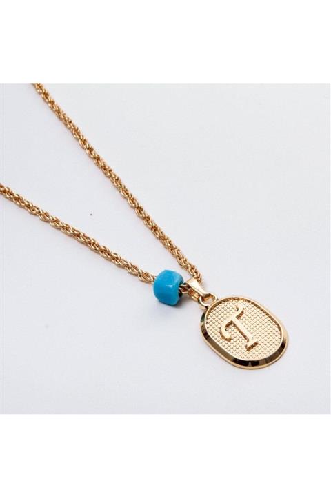 LAUREL DREAM Plastik Boncuklu Burgulu Harf Kolye