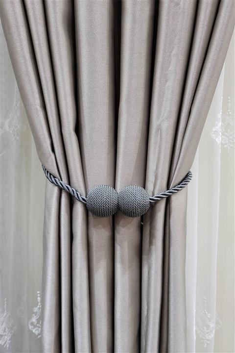 hesaplıperde Mıknatıslı Perde Bağcık Braçol Antrasit Gri Renk