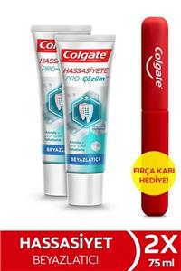 Colgate Hassasiyete Pro Çözüm Beyazlatıcı Pro Relief Diş Macunu 75 ml X 2 Adet Fırça Kabı Hediye