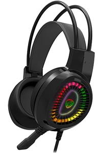 Hytech Usb Surround Rgb Ledli  Oyuncu Mikrofonlu Kulaklık Rampage Hy-g3 Eagle Siyah 7.1