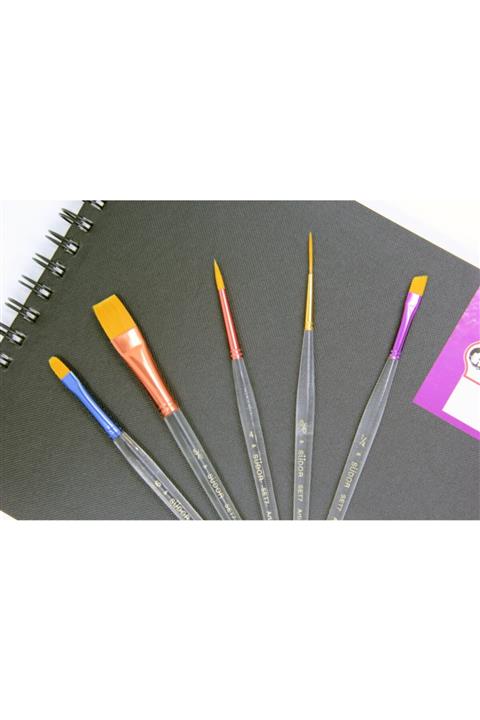 Südor 5 Li Şeffaf Kısa Desen Fırça Seti