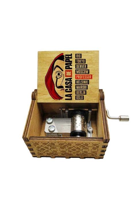 NETAVANTAJ La Casa De Papel Profesör Manuel Çevirmeli Ahşap Işlemeli Müzik Kutusu