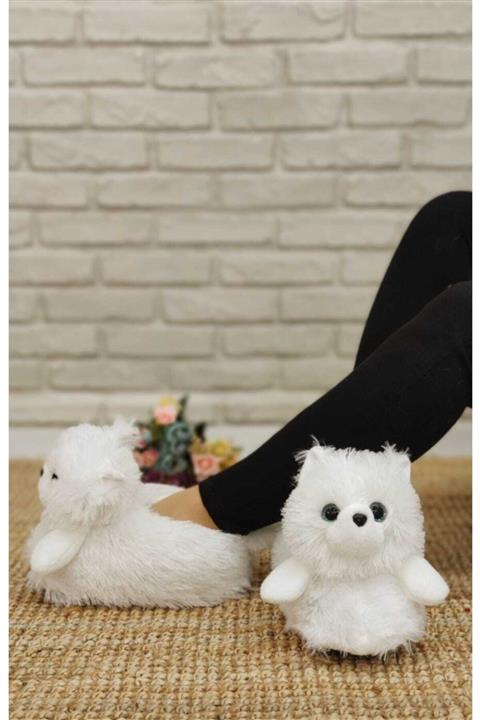 ZERDALİFE Kadın Beyaz Ev Botu - Panduf 111181