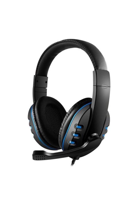 Edushsilver Gm003 Siyah Mavi Tek Jacklı Oyuncu Kulaklığı