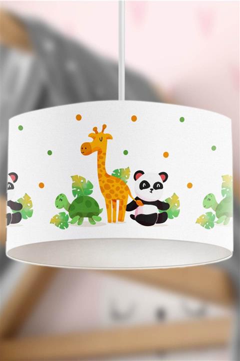 Rivaİstanbul Zürafa Ve Küçük Dostları Çocuk Sarkıt Avize