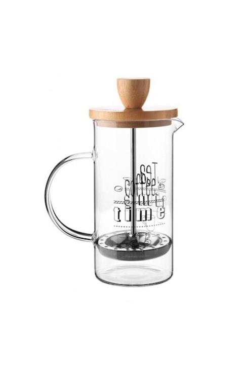 Porgold Bambu Kapaklı French Press Bitki Çayı Demleme 350 Ml