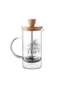 Porgold Bambu Kapaklı French Press Bitki Çayı Demleme 350 Ml