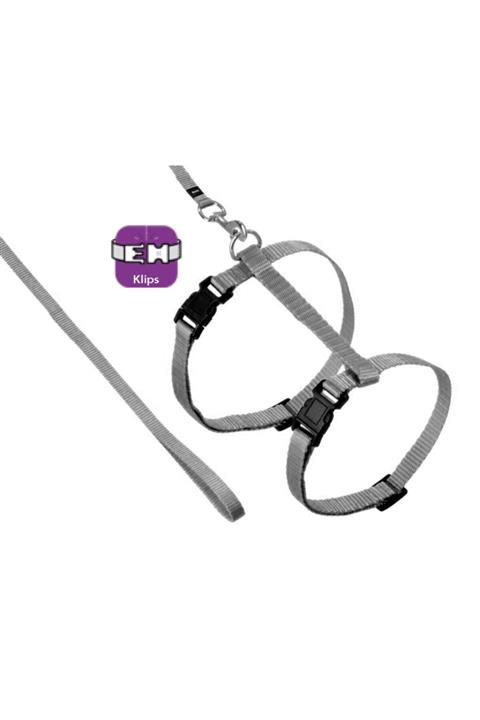 HİLALSHOP Karlıe Göğüs Tasması+uzatma 110cm Gri