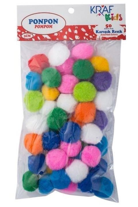 KRAF Ponpon 3 cm 50'li