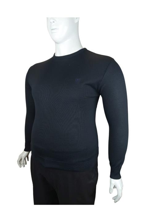 BEYEFENDİ Büyük Beden Bisiklet Yaka Çelik Örgü Triko Kazak