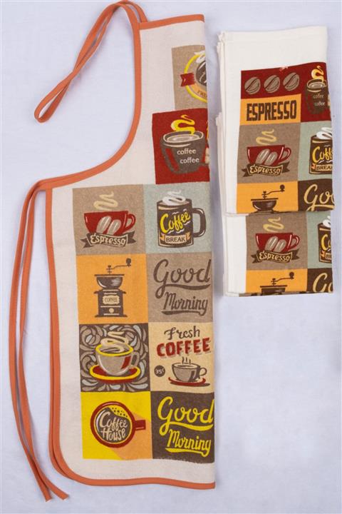 Pestemalim 3'lü Su Geçirmez Mutfak Seti %100 Pamuklu Mutfak Önlüğü Ve Havluları