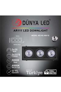 DÜNYA LED Hs.466/1-s 3x25w Ar111 Led Downlıght 6500k Beyaz Işık