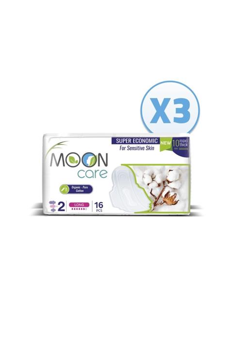 MOONCARE Hijyenik Ped 2 Numara Ultra Hassas Maxi Kalın Uzun (16 Ped X 3)