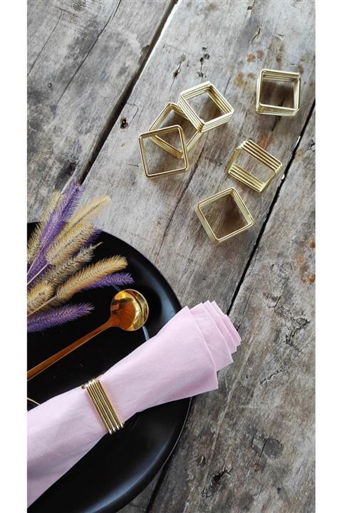 Esafe Home 4'lü Nikel Krom Kaplama Metal Peçete Yüzüğü