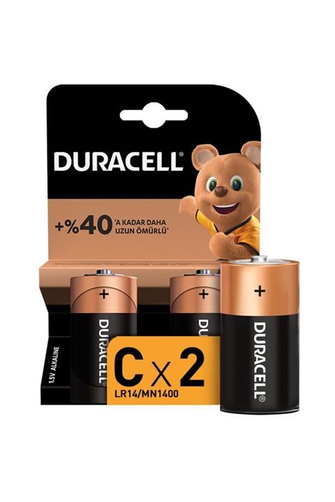 Duracell Alkalin C Piller, 2’li Paket