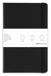 Matt Notebook 13x21 Lastikli Defter Düz Siyah