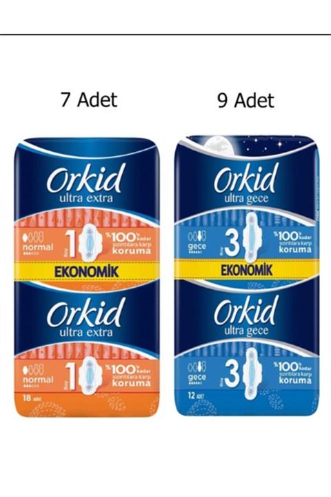 Orkid Ultra Anne Kız Paketi Normal 7 Paket Gece 9 Paket